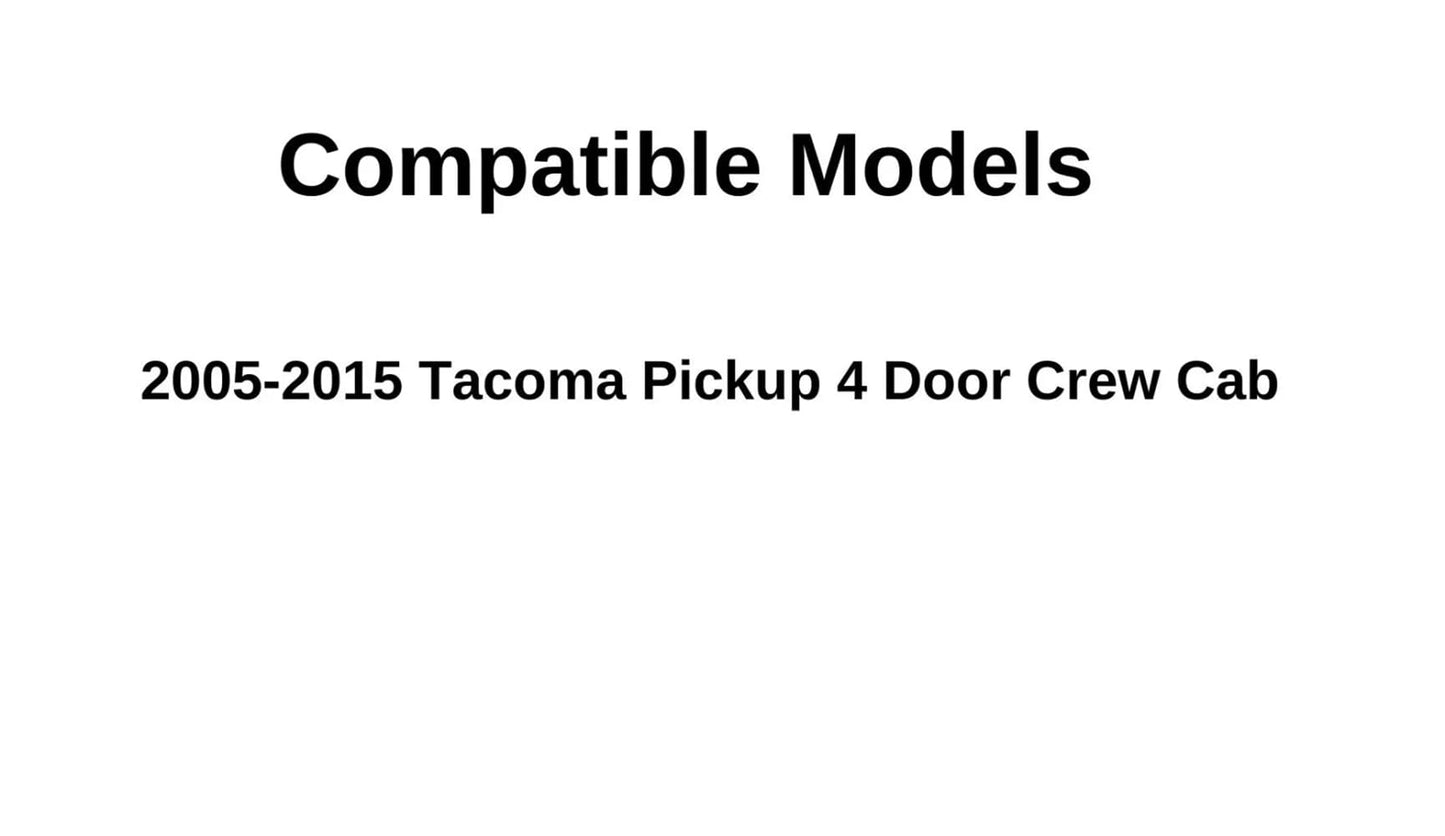 Driver Left Side Rear Door Window Glass Compatible with Toyota Tacoma 4 Door Crew Cab 2005-2015 Models