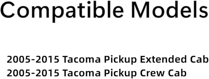 Passenger Right Side Front Door Window Door Glass Compatible with Toyota Tacoma Pickup Extended Cab / Crew Cab 2005-2015 Models