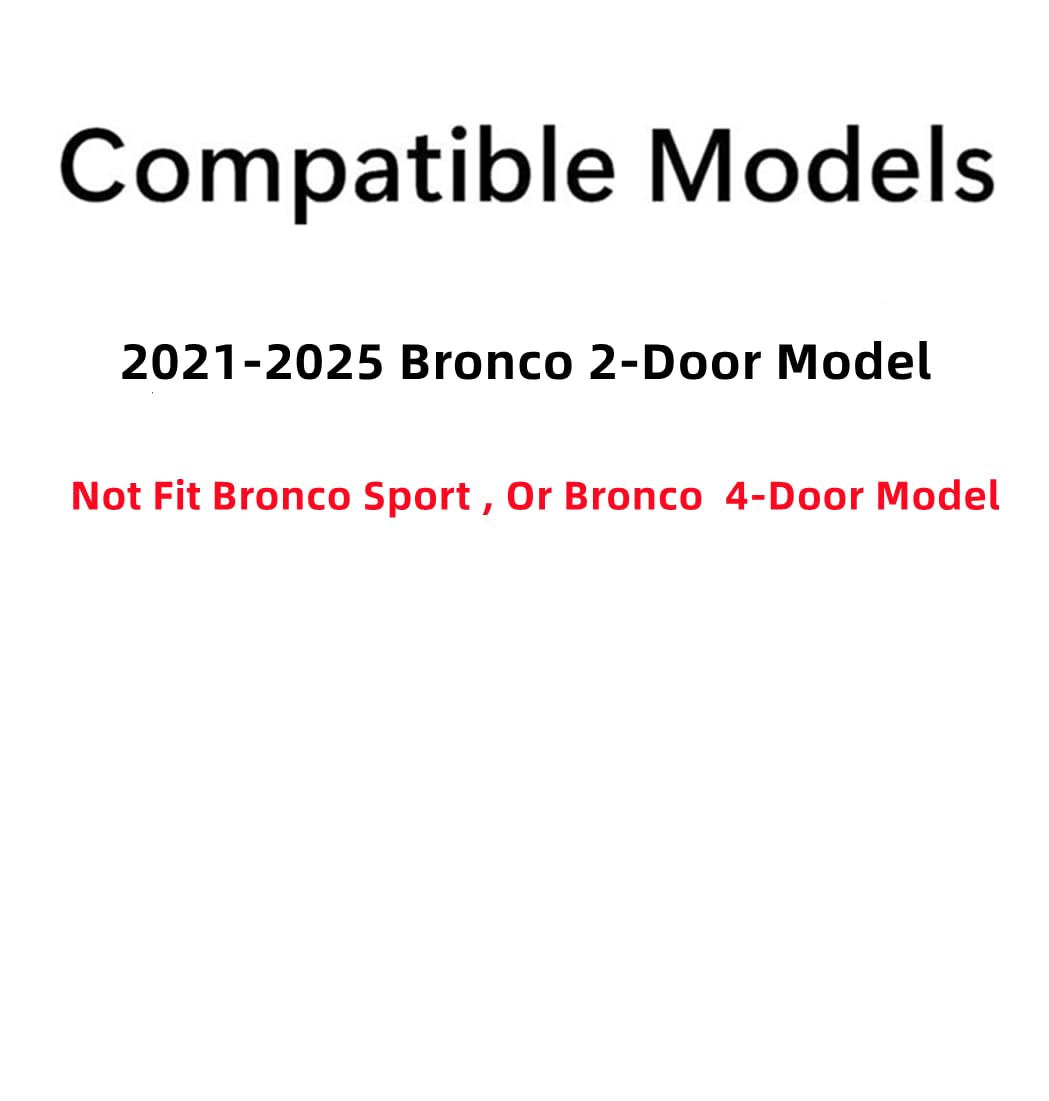 Tempered Driver Left Side Rear Quarter Window Quarter Glass Compatible with Ford Bronco 2021-2025 2-Door Models (Not For 4-Door Models)