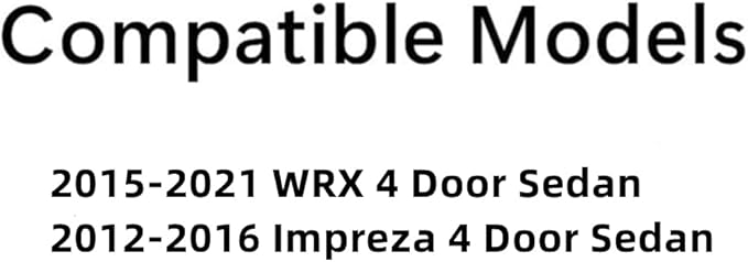 Driver Left Side Rear Door Window Door Glass Compatible with Subaru Impreza 2012-2016 / WRX 4 Door Sedan 2015-2020 Models
