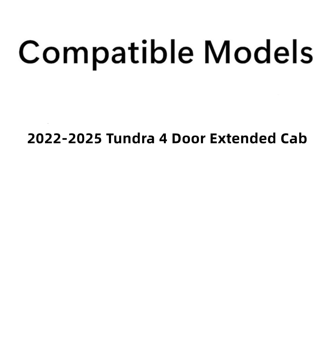 Tempered Driver Left Side Rear Door Window Door Glass Compatible with Toyota Tundra 4 Door Extended Cab Pickup 2022-2025 Models