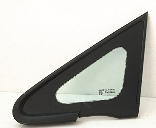 OEM Black Moulding Driver Left Side Front Vent Window Vent Glass Compatible with Nissan Versa 4 Door Hatchback 2007-2013 Models