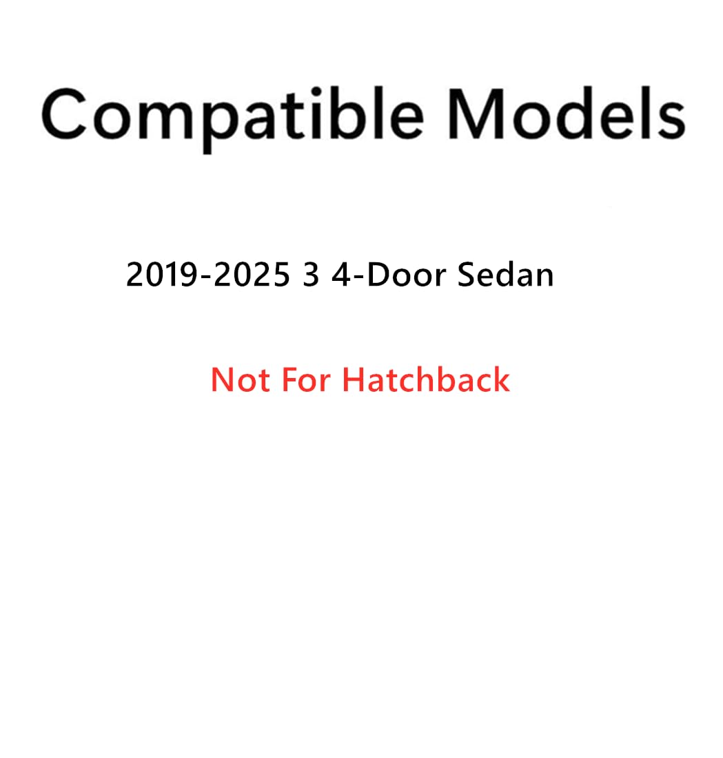 Heated Rear Back Window Back Glass Compatible with Mazda 3 4-Door Sedan 2019-2025 Models (Not For Hatchback)