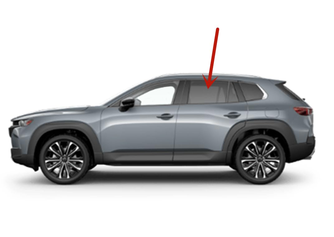 Tempered Driver Left Side Rear Door Window Door Glass Compatible with Mazda CX-50 2023-2025 Models