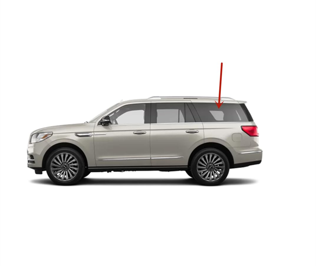 Driver Left Side Rear Quarter Window Quarter Glass Compatible with Lincoln Navigator Short Wheel Base 2018-2024 Models