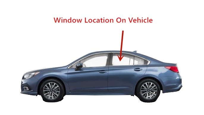 Tempered Driver Left Side Rear Door Window Door Glass Compatible with Subaru Legacy 2015-2019 Models