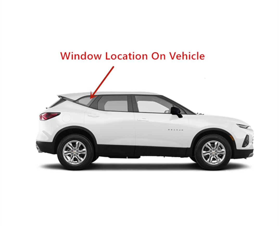 Tempered Passenger Right Side Rear Quarter Window Quarter Glass Compatible with Chevrolet Blazer 2019-2025 Models (Not For Blazer EV)