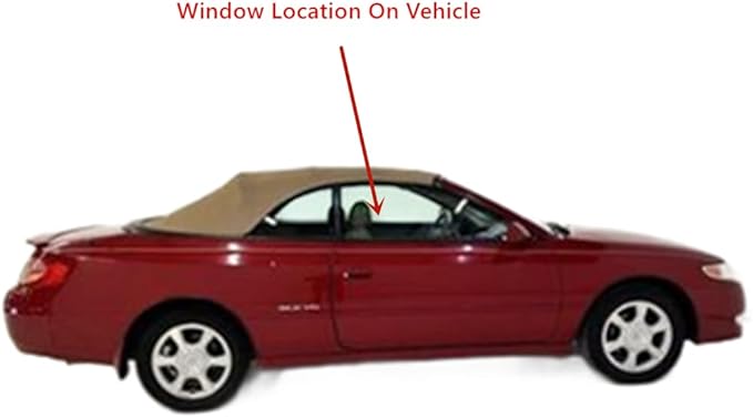 Passenger Right Side Door Window Door Glass Compatible with Toyota Solara 1999-2003 Models