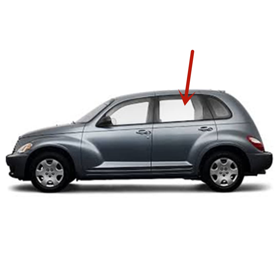 Tempered Driver Left Side Rear Door Window Door Glass Compatible with Chrysler PT Cruiser 4 Door Hatchback 2001-2010 Models