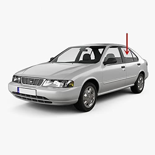 Driver Left Side Rear Door Window Door Glass Compatible with Nissan Sentra 4 Door Sedan 1995-1999 Models