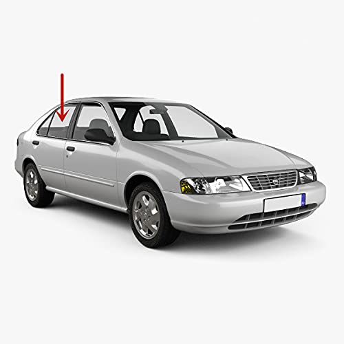 Passenger Right Side Rear Door Window Door Glass Compatible with Nissan Sentra 4 Door Sedan 1995-1999 Models