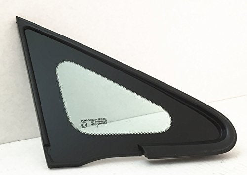 OEM Black Moulding Passenger Right Side Front Vent Window Vent Glass Compatible with Nissan Versa 4 Door Hatchback 2007-2013 Models