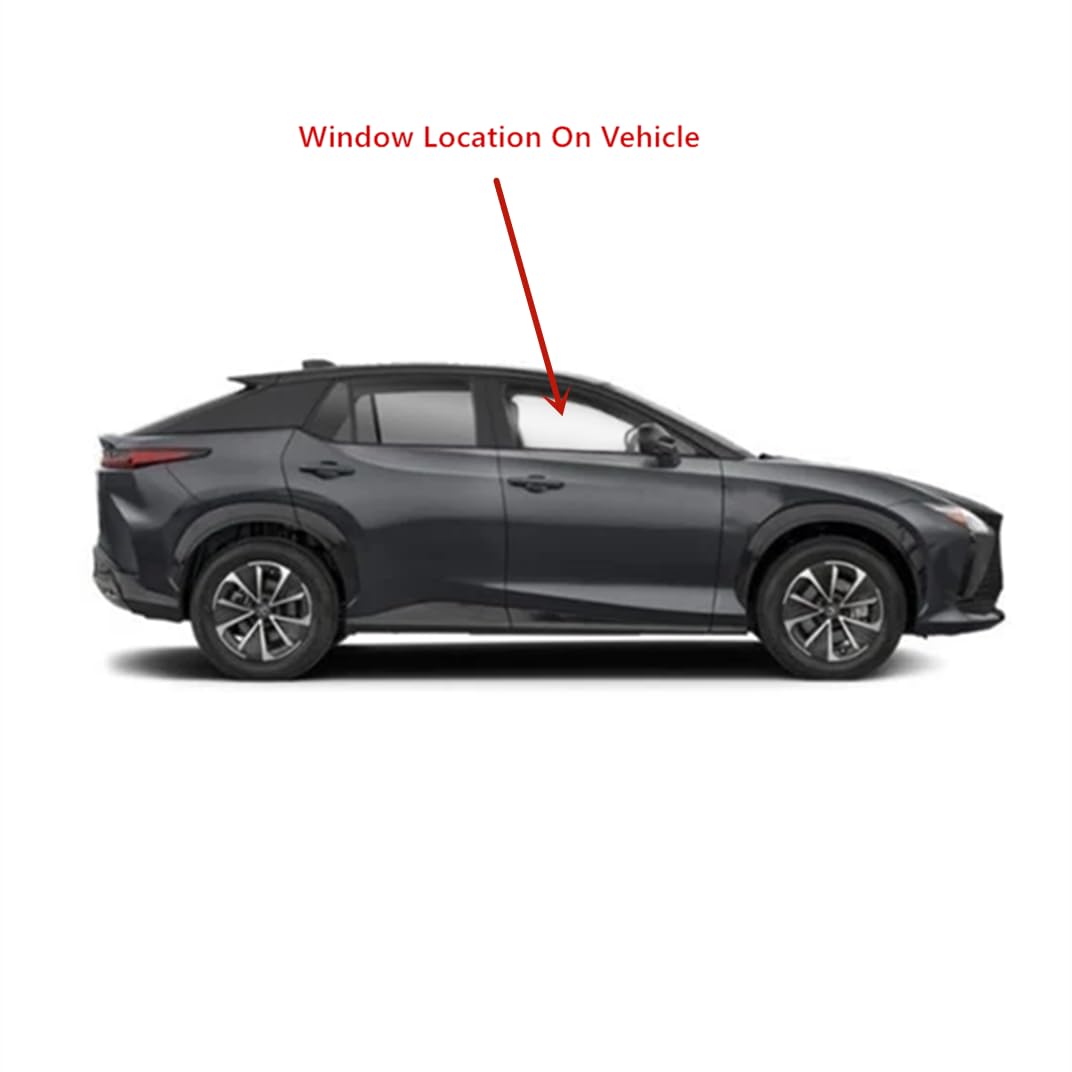 Tempered Passenger Right Side Front Door Window Door Glass Compatible with Lexus RZ300e RZ450e 2023-2025 Models