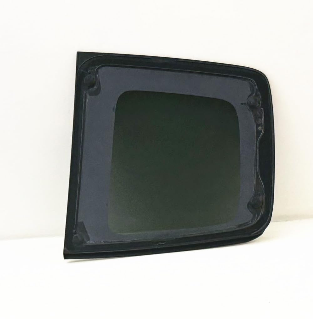 Black Molding Style Passenger Right Side Quarter Window Quarter Glass Compatible with Chevrolet Colorado GMC Canyon 2015-2023 Extended Cab Models