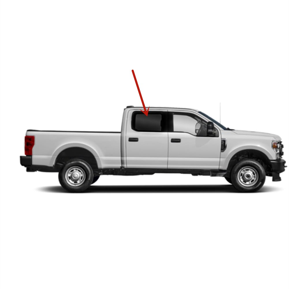 OE Platinum Edition Passenger Right Side Rear Door Window Door Glass Compatible with Ford F150 4 Door Crew Cab 2015-2020 Models / F250 F350 F450 F550 4 Door Crew Cab 2017-2022 Models