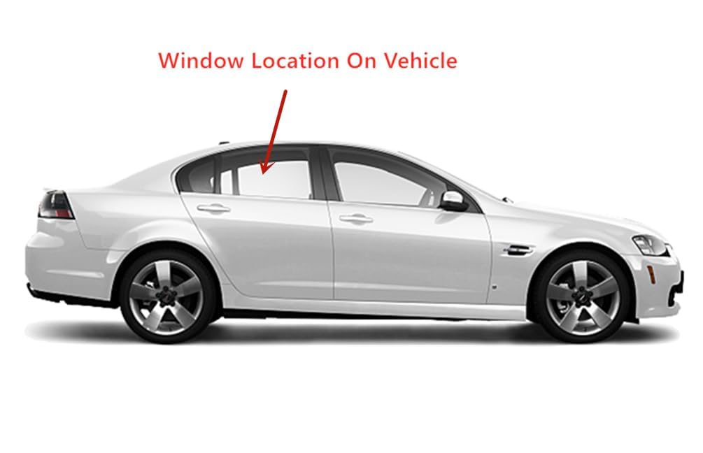 Passenger Right Side Rear Door Window Door Glass Compatible with Pontiac G8 4 Door Sedan 2008-2009 Models