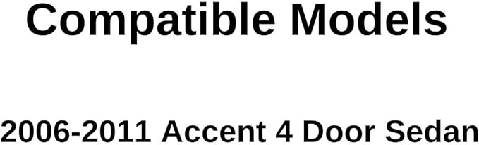 Passenger Right Side Front Door Window Door Glass Compatible with Hyundai Accent 4 Door Sedan 2006-2011 Models