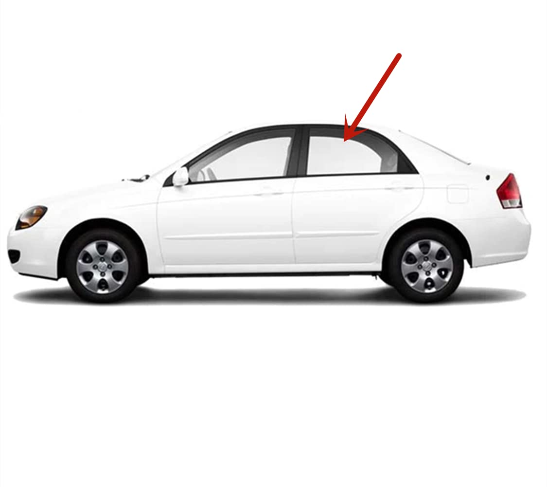Tempered Driver Left Side Rear Door Window Door Glass Compatible with Kia Spectra 4 Door Sedan 2005-2009 Models (Also Fit 2004 Spectra 2.0L ENG Sedan)