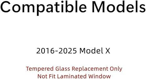 Passenger Right Side Front Door Window Door Glass Compatible with Tesla Model X 2016-2025 Models