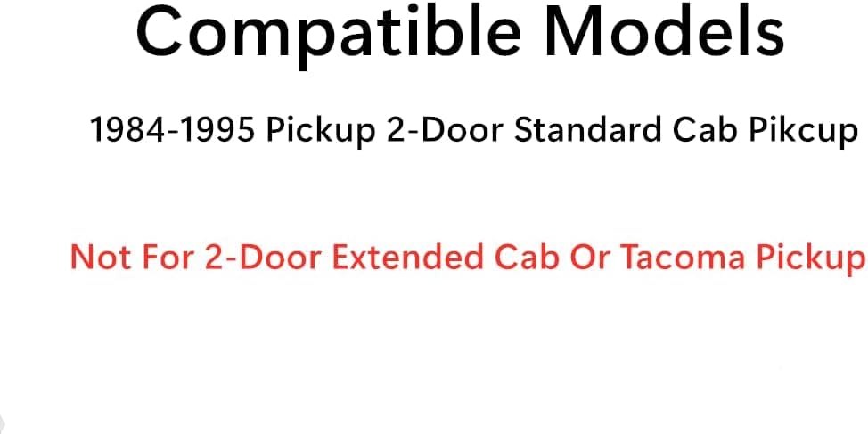 With Gasket Include 3-Panel Manual Rear Back Slider Window Glass Compatible with Toyota Pickup 2-Door Standard Cab 1984-1995 Models (Not For Extended Or Tacoma Pickups)