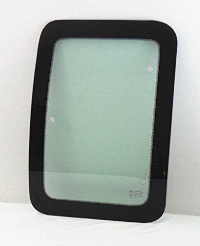 Movable Passenger Right Side Rear Access Door Quarter Glass Quarter Window Compatible with Ford F250 F350 F650 F750 F450 F550 Pickup 2 Door Super Cab 2000-2016 Models