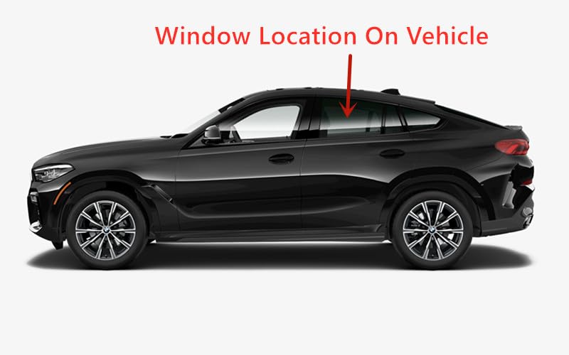 Tempered Driver Left Side Rear Door Window Glass Compatible with BMW X6 2020-2025 Models