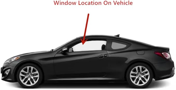 Driver Left Side Door Window Door Glass Compatible with Hyundai Elantra 2 Door Coupe 2013-2016 Models