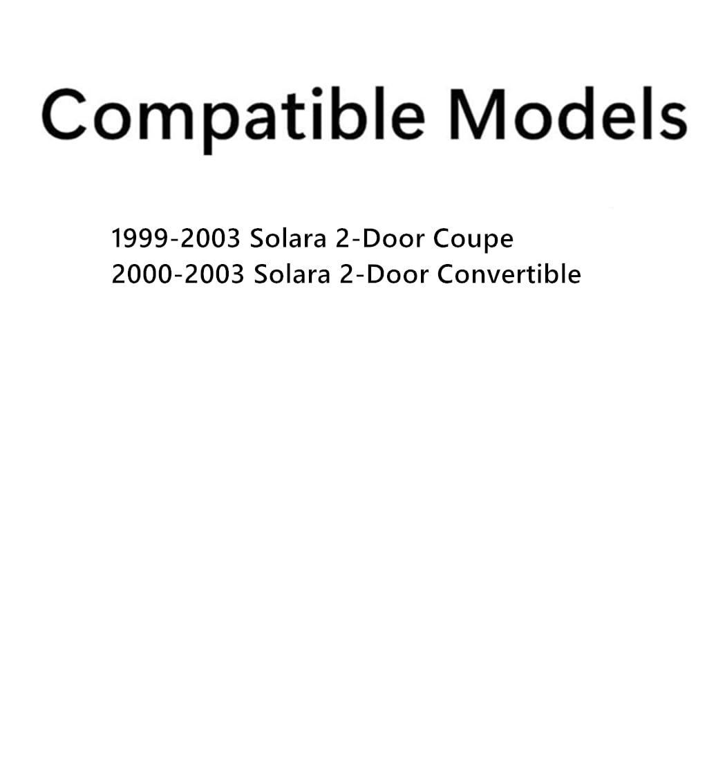 Clips Included Tempered Passenger Right Side Door Window Door Glass Compatible with Toyota Solara 1999-2003 Models