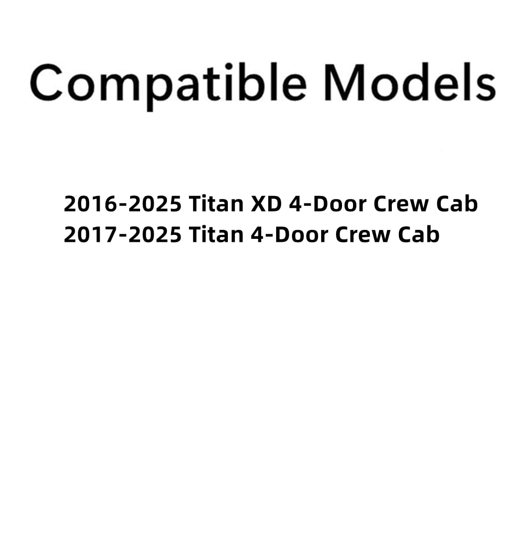 Passenger Right Side Rear Door Window Door Glass Compatible with Nissan Titan 2017-2025 / Titan XD 2016-2025 4 Door Crew Cab Models