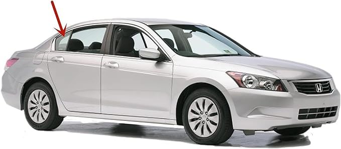 Passenger Right Side Rear Vent Vent Glass Compatible with Honda Accord 4 Door Sedan 2008-2012 Models