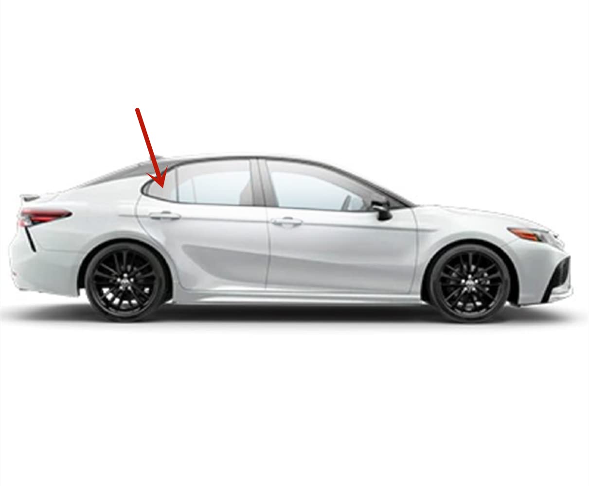 Passenger Right Side Rear Vent Window Vent Glass Compatible with Toyota Camry 2018-2024 Models