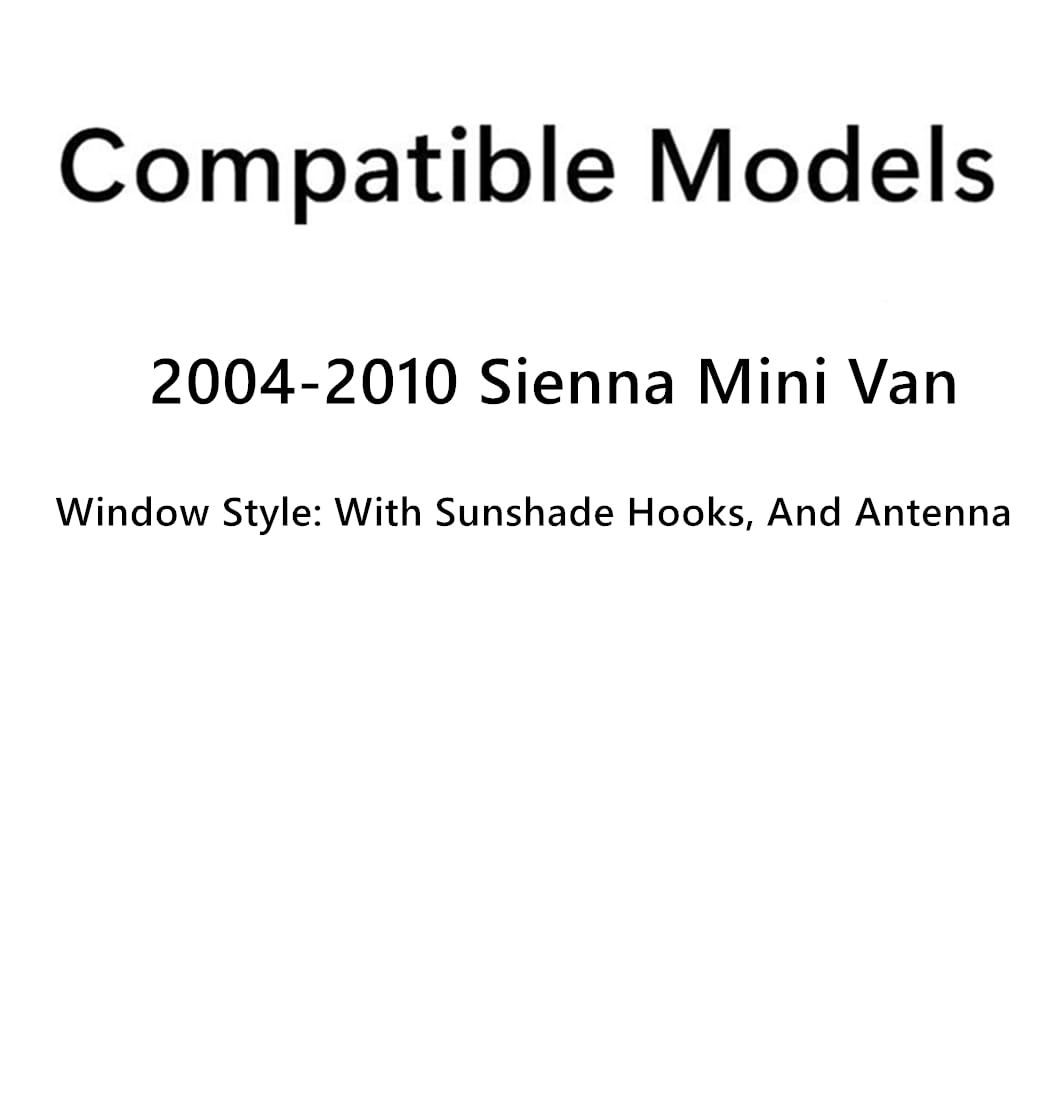 With Antenna-Style Movable Driver Left Side Quarter Window Quarter Glass Compatible with Toyota Sienna 2004-2010 Models