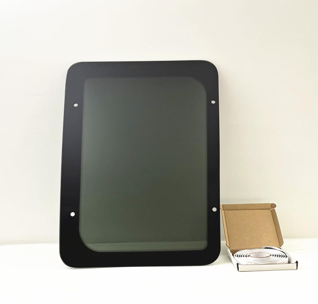 Privacy Stationary Passenger Right Side Rear Hinged Body Side Door Window Door Glass Compatible with Ford Econoline Van 1992-2016 Models