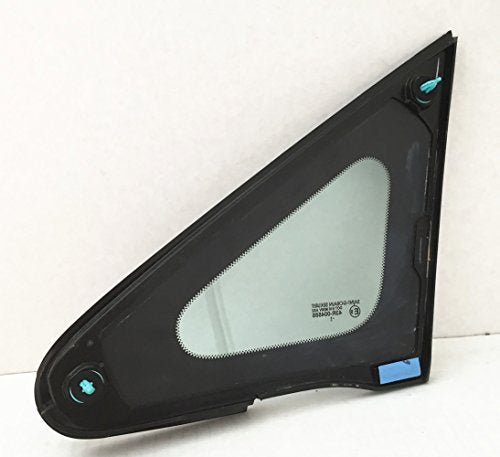 OEM Black Moulding Passenger Right Side Front Vent Window Vent Glass Compatible with Nissan Versa 4 Door Hatchback 2007-2013 Models