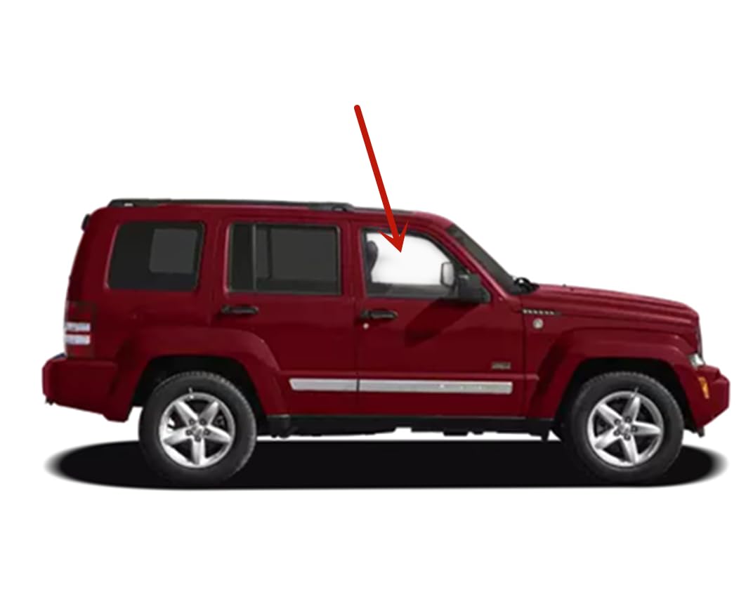 Passenger Right Side Front Door Window Door Glass Compatible with Jeep Commander 2006-2011 Models