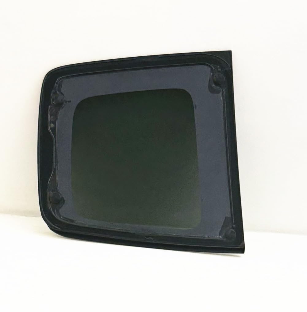 Black Molding Style Driver Left Side Quarter Window Quarter Glass Compatible with Chevrolet Colorado GMC Canyon 2015-2023 Extended Cab Models