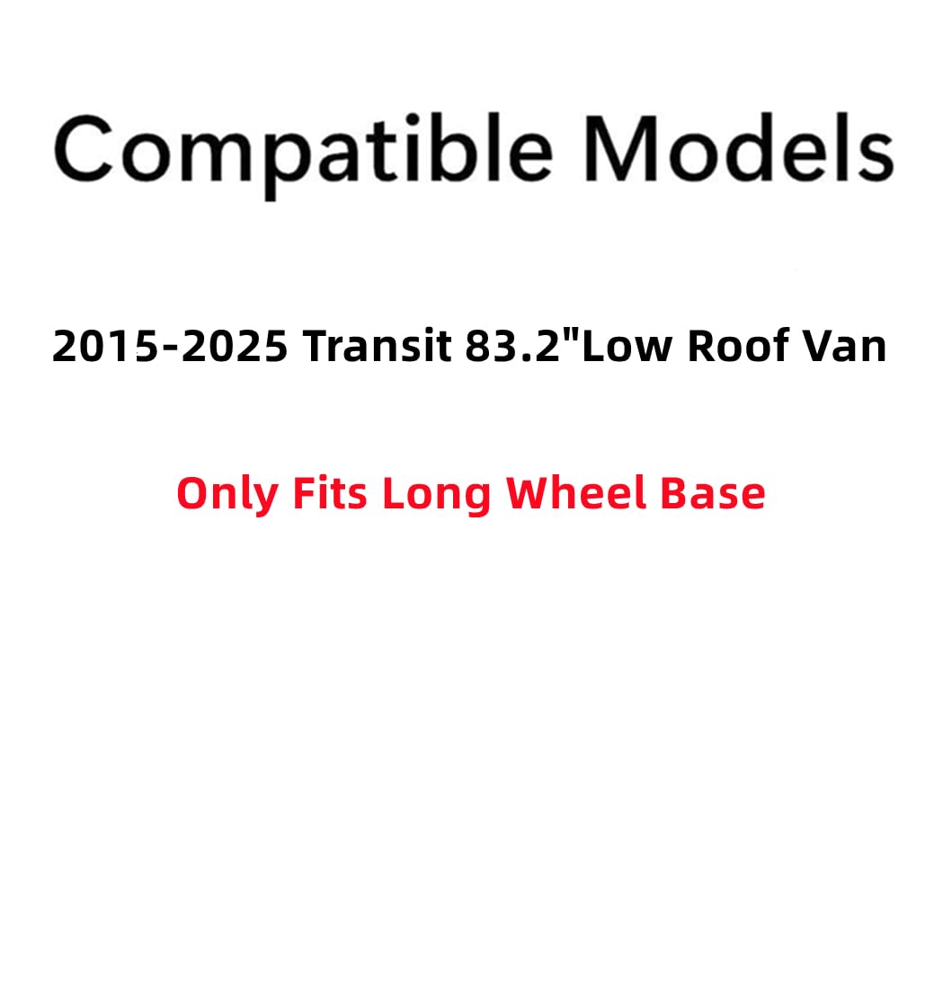 Stationary Passenger Right Side Quarter Window Quarter Glass Compatible with Ford Transit 83.2" Low-Roof Van Long Wheel Base 2015-2025 Models (Low-Roof Long Wheel Base Van Only)