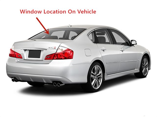 Heated Tempered Rear Back Window Back Glass Compatible with Infiniti M35 M45 2006-2010 Models