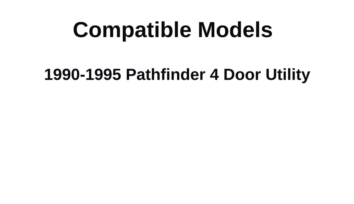 Driver Left Side Rear Vent Window Vent Glass Compatible with Nissan Pathfinder 4 Door Utility 1990-1995 Models