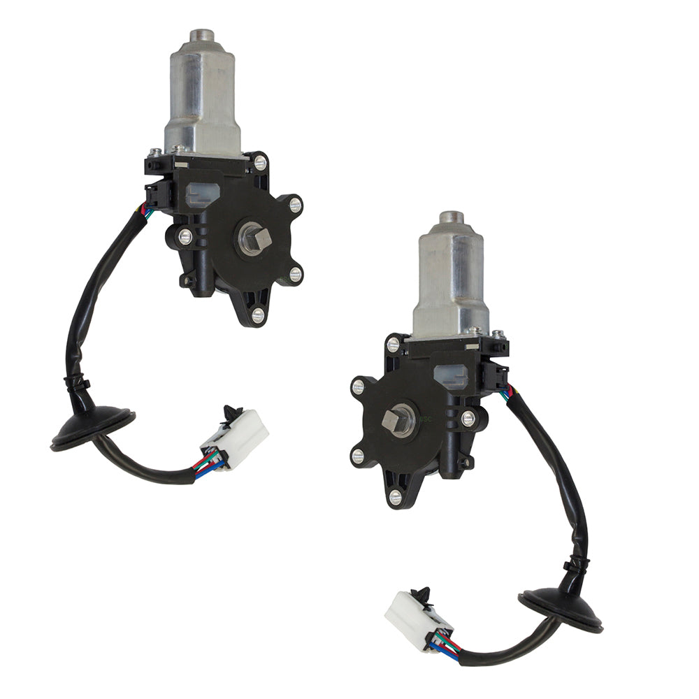 Pair Set Front Power Window Lift Regulator 6 Pin Connector Motors Compatible with 03-09 350Z 03-07 G35 80731-CD00A 80730-CD00A