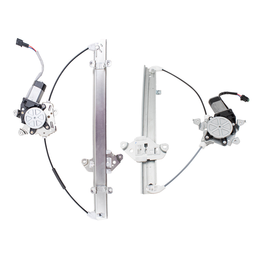 Front and Rear Passenger Side Power Window Regulators with Motor Compatible with 2005-2010 Xterra Built to 04/2010