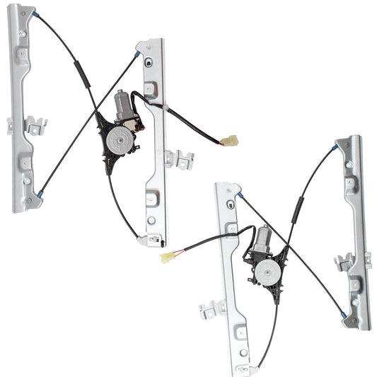 Pair Set Front Power Window Regulators & Motors Assemblies Compatible with 08-13 Rogue & 14-15 Rogue Select 80721JM02B 80731JM10A 80720JM02B 80730JX30C