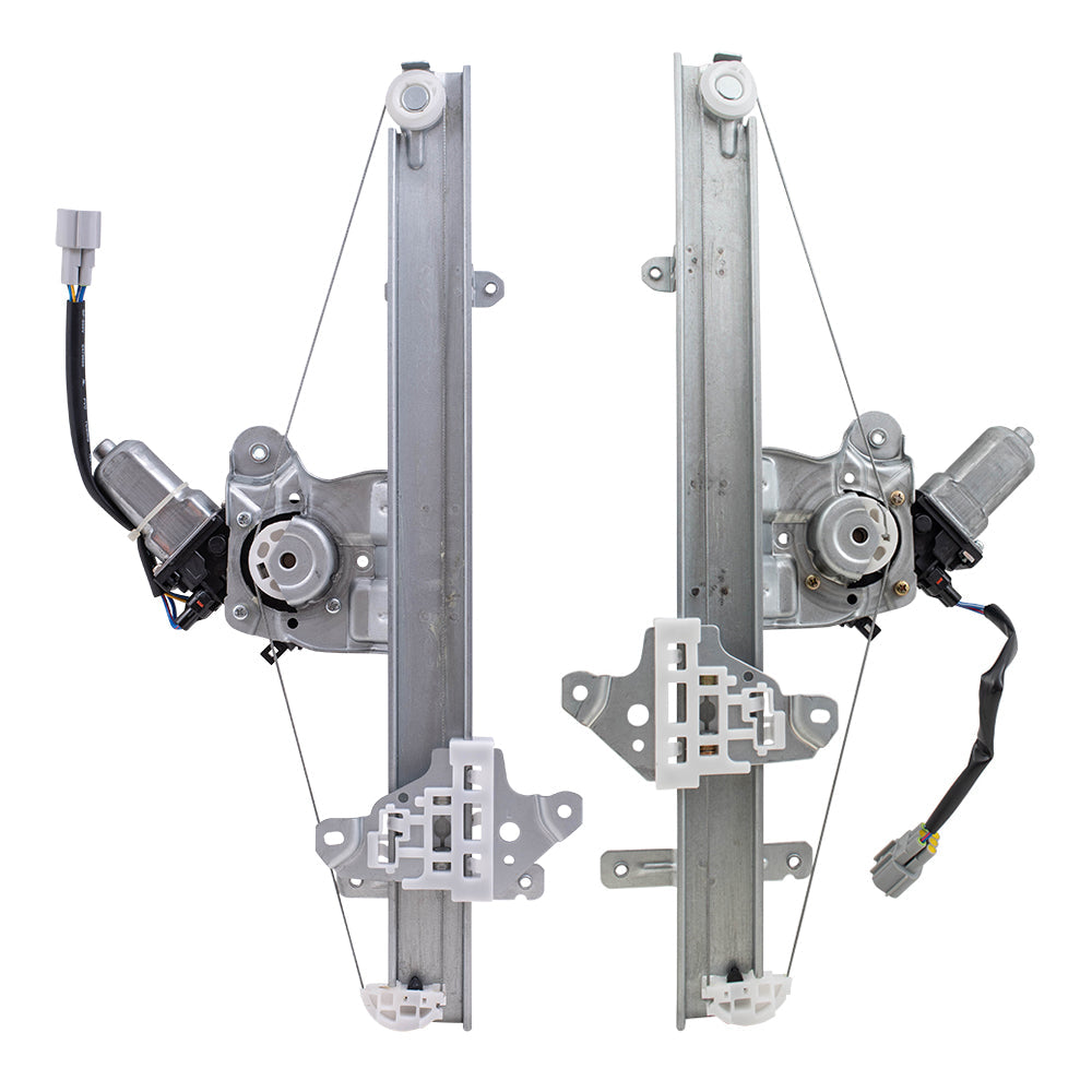 Part Front Driver Side Power Window Regulator with Motor-6 Pin Connector and Passenger Side with Motor 2-Pin Connector Set Compatible with 2013-2019 Nissan Sentra