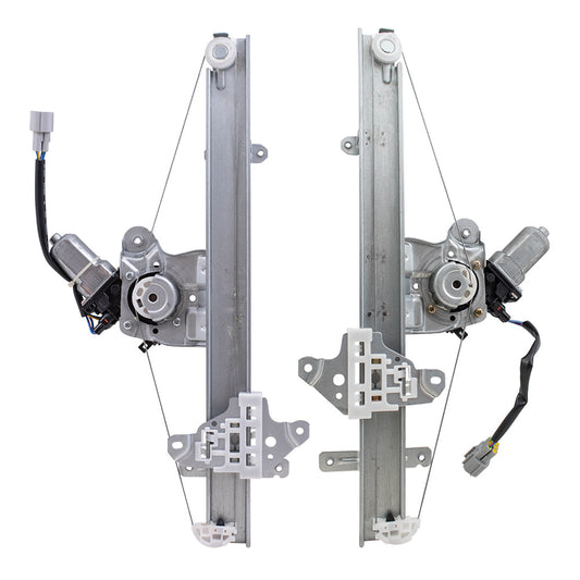 Part Front Driver Side Power Window Regulator with Motor-6 Pin Connector and Passenger Side with Motor 2-Pin Connector Set Compatible with 2013-2019 Nissan Sentra