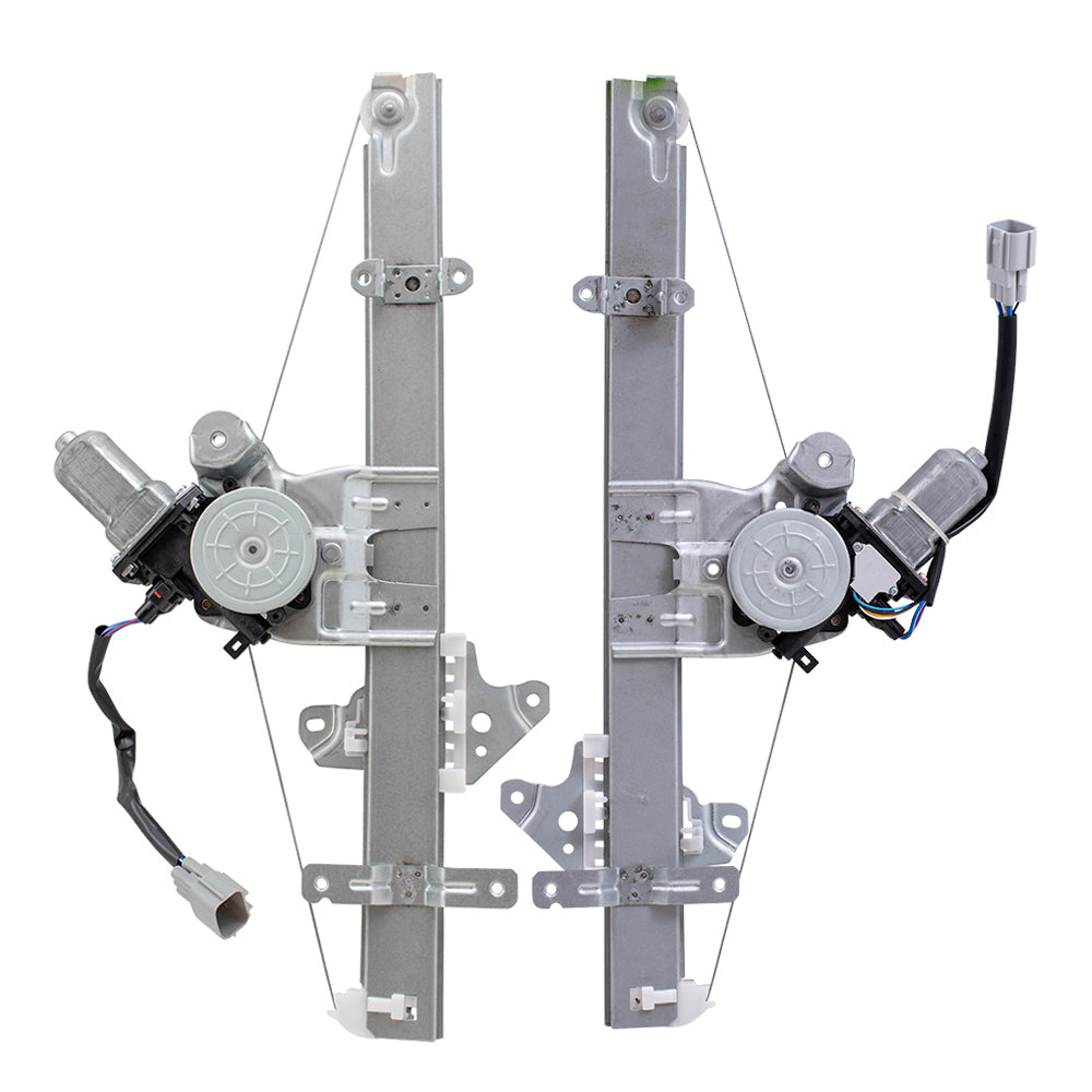 Part Front Driver Side Power Window Regulator with Motor-6 Pin Connector and Passenger Side with Motor 2-Pin Connector Set Compatible with 2013-2019 Nissan Sentra