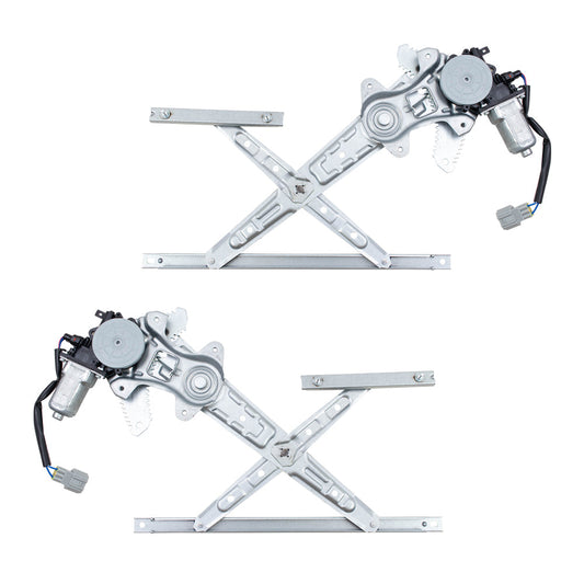 Set Rear Power Window Regulators with Motors Compatible with 2013-2019 Sentra