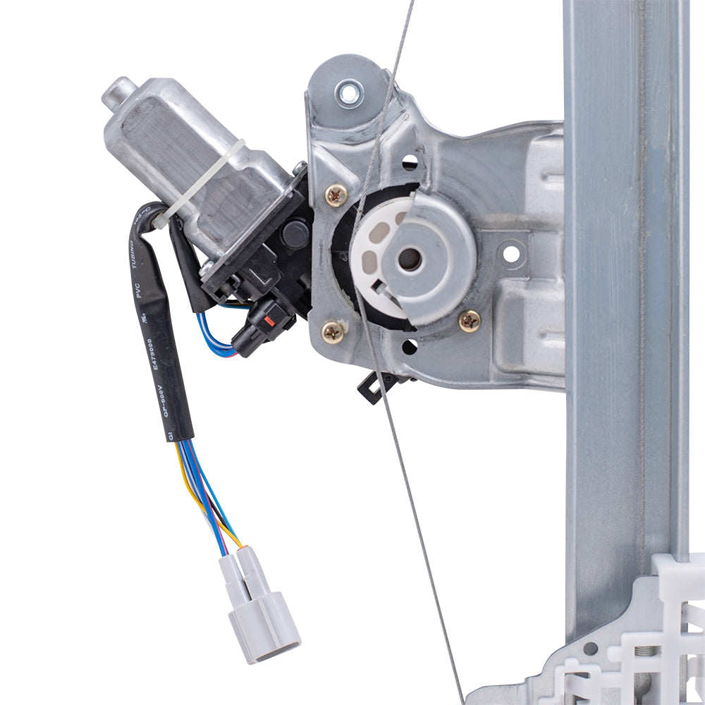 Driver Left Front Power Window Regulator With Motor 6 Pin Connector Compatible With 13-24 Leaf