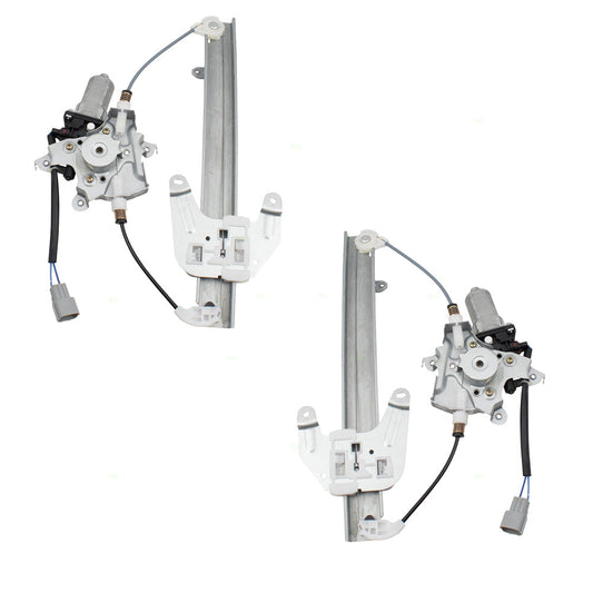Pair Set Rear Power Window Regulators w/Motors Compatible with 08-13 Rogue & 14-15 Rogue Select 80731JX00C 82720JM00A