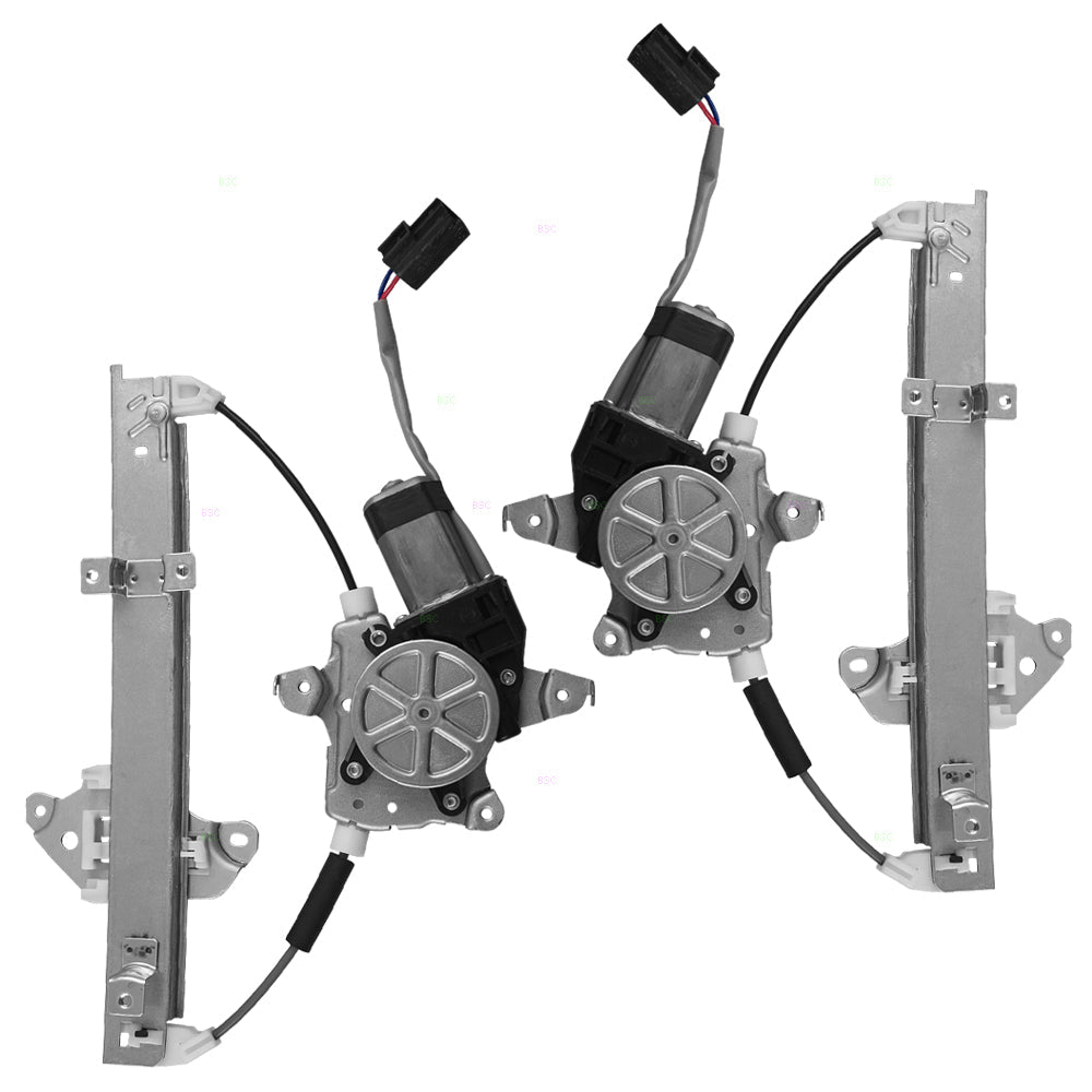 Pair Set Rear Power Window Lift Regulators w/ Motors Assemblies Compatible with 07-12 Altima Maxima 82721-JA000 82730-JA00A