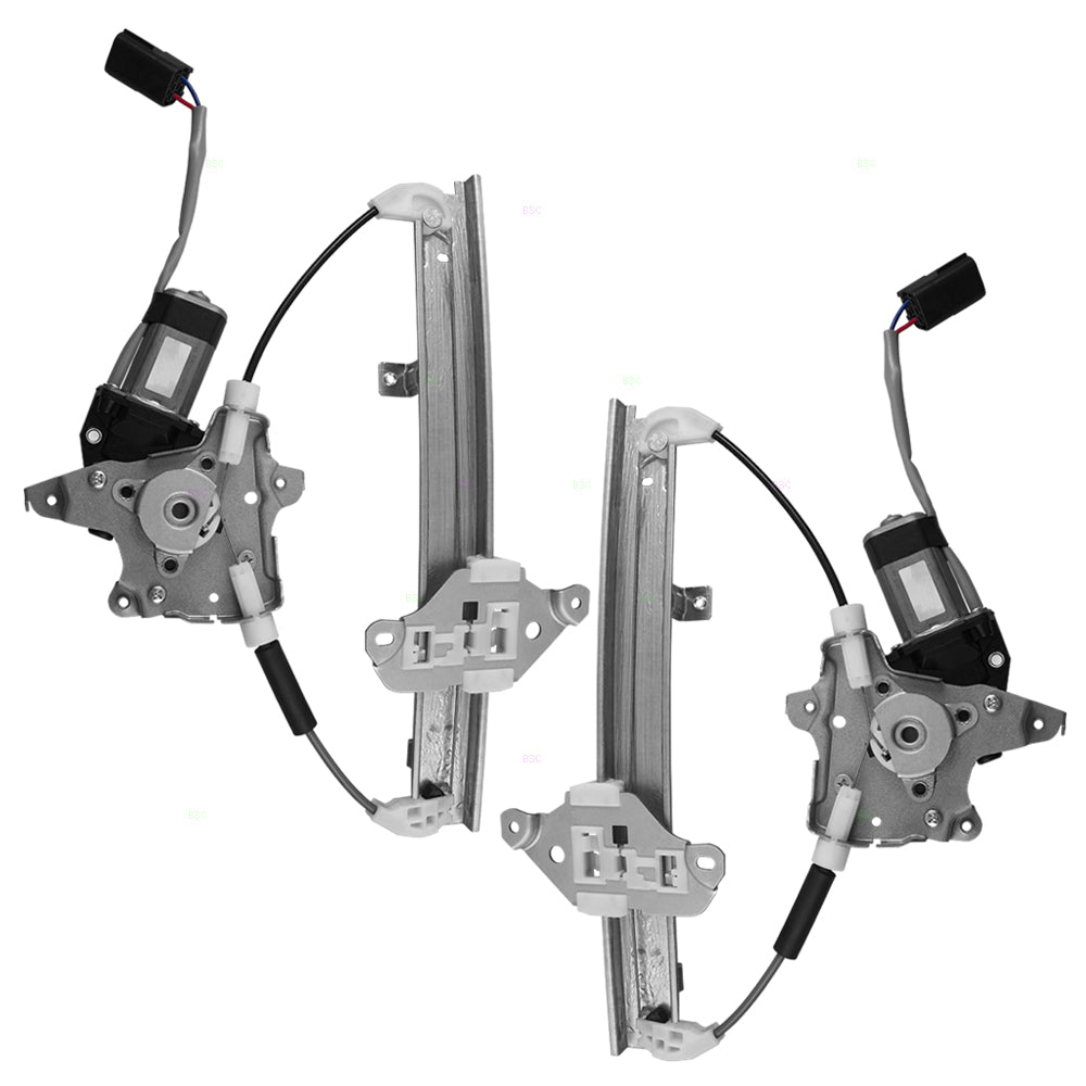 Pair Set Rear Power Window Lift Regulators w/ Motors Assemblies Compatible with 07-12 Altima Maxima 82721-JA000 82730-JA00A